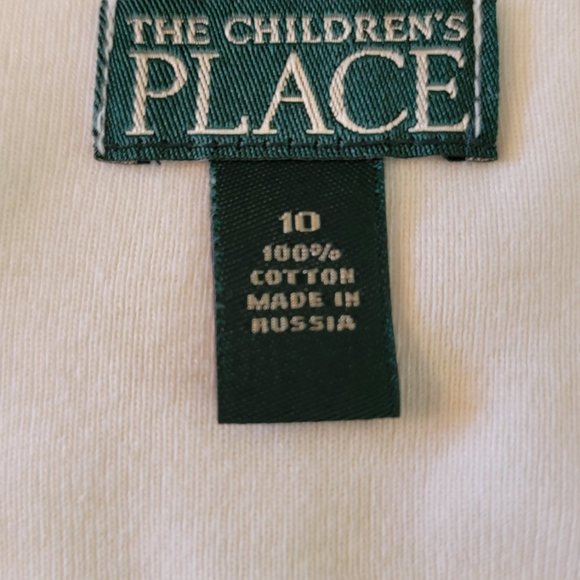 The Children's Place Cream White top With a Penguin Decal Girls Size 10 - Picture 3 of 6